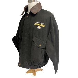 Pittsburgh Steelers NFL Mens DUNBROOKE Cotton Bomber Jacket Sz XL, NWT